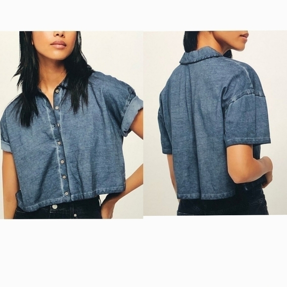 NEW $58 Free People Weekend Rush Top - Picture 1 of 8